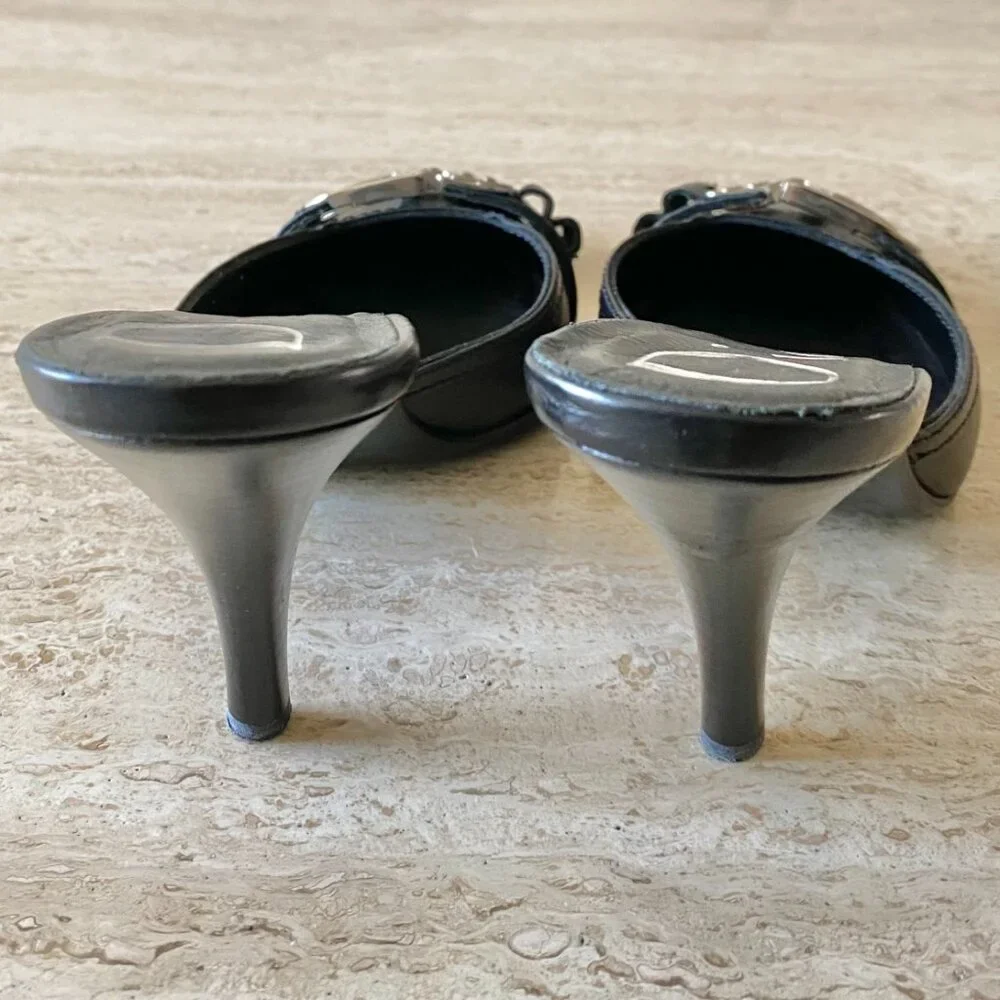 Vintage Dior Flight D Buckle Mule Heels - Picture 7 of 10